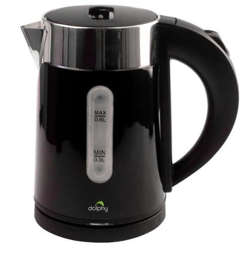 0.6L Stainless Steel Electric Kettle Black