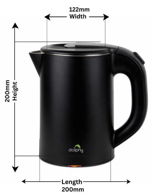 0.8L Stainless Steel Electric Kettle Black