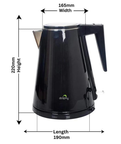 1.2L Stainless Steel Electric Kettle – Black