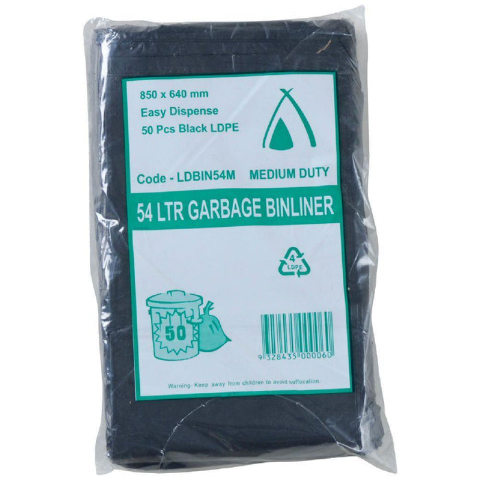 54L Black Garbage Bin Liner