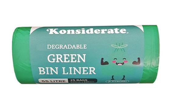 55L Green Degradable Bin Liner