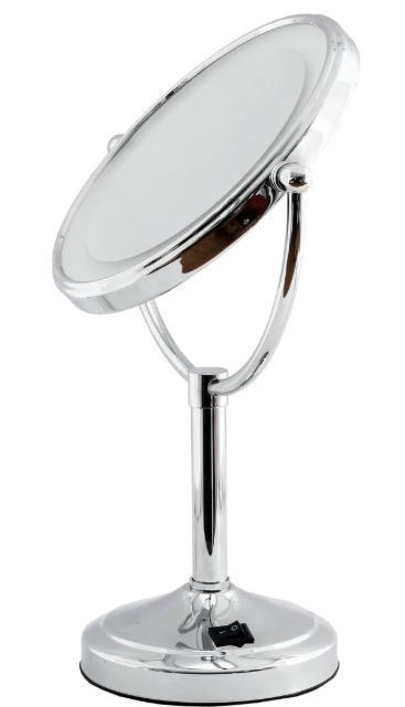 5X & 1X LED Tabletop Magnifying Mirror – Chrome