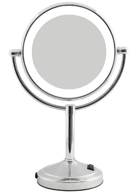 5X & 1X LED Tabletop Magnifying Mirror – Chrome