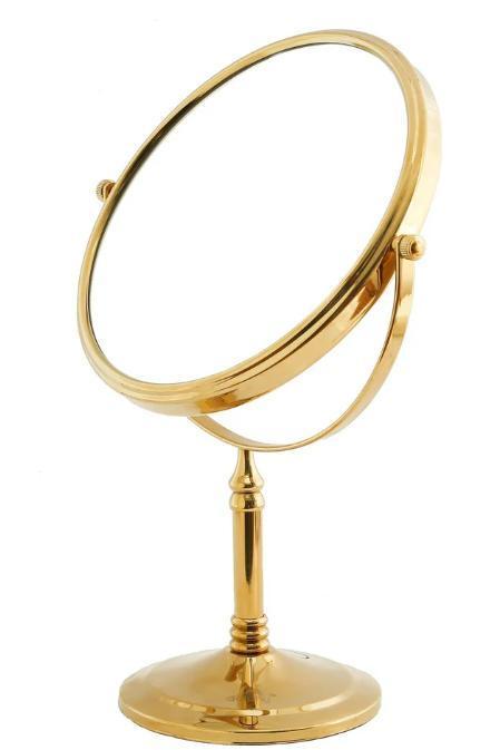 5X & 1X Tabletop Magnifying Mirror – Royal Gold
