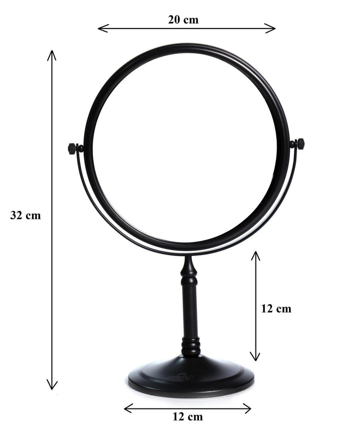5X Magnifying Tabletop Mirror in Black