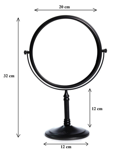 5X Magnifying Tabletop Mirror in Black