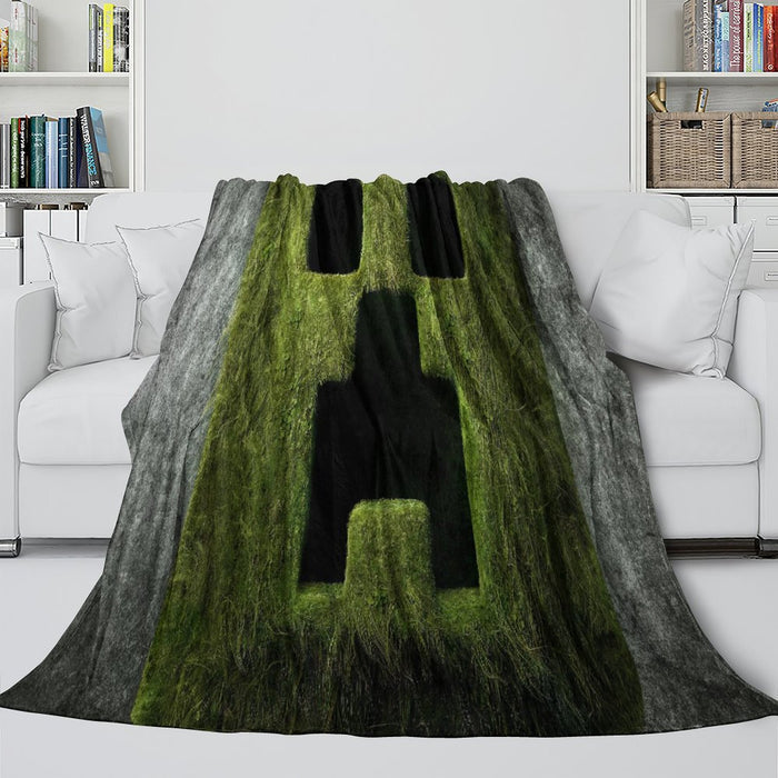 A Minecraft Movie Blanket Flannel Throw Room Decoration