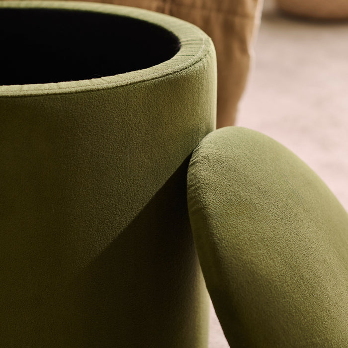 Abigail Storage Pouffe/Footstool - Fern Green - Laura James