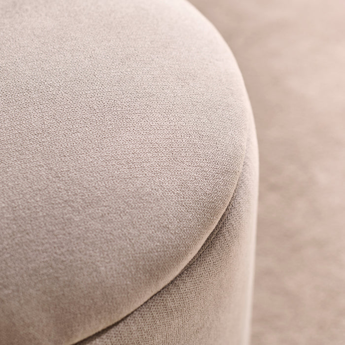 Abigail Storage Pouffe/Footstool - Soft Beige - Laura James
