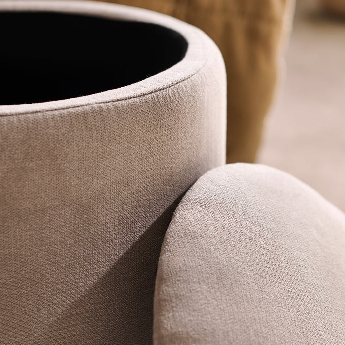 Abigail Storage Pouffe/Footstool - Soft Beige - Laura James