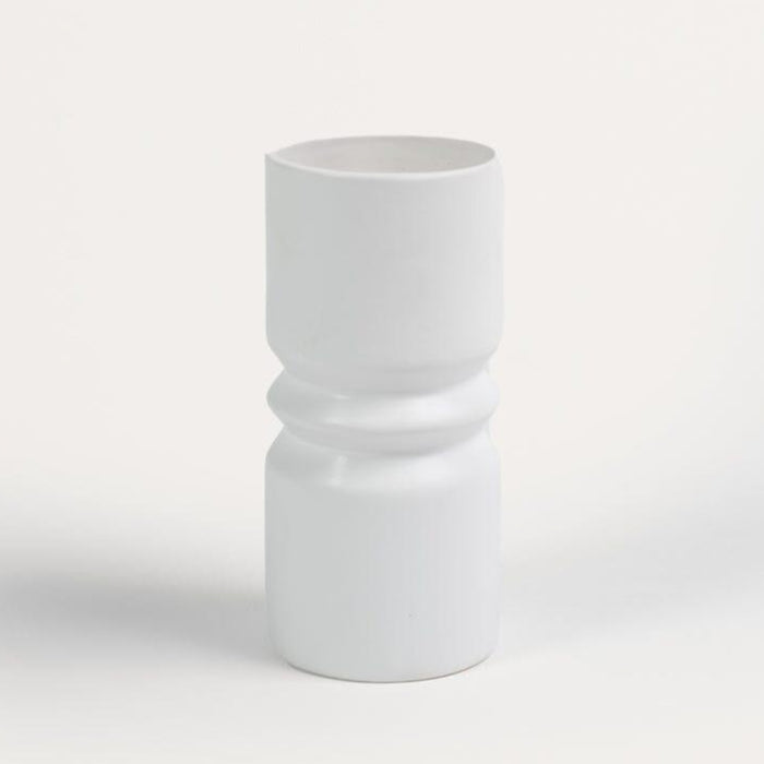 Small white ceramic vase - Laura James