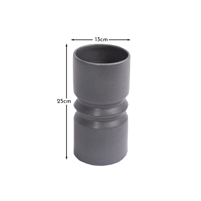 Ackton 25cm Ceramic Vase - Grey