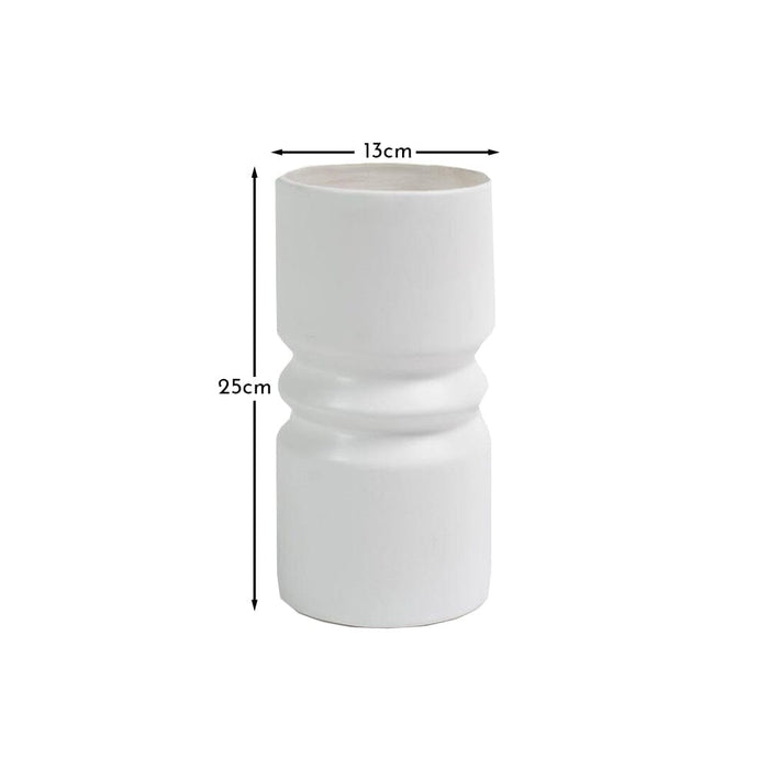 Ackton 25cm Ceramic Vase - White