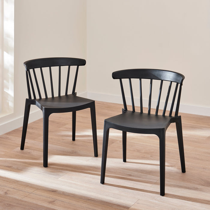 Agatha Dining Chairs - Set of 4 - Black - Laura James