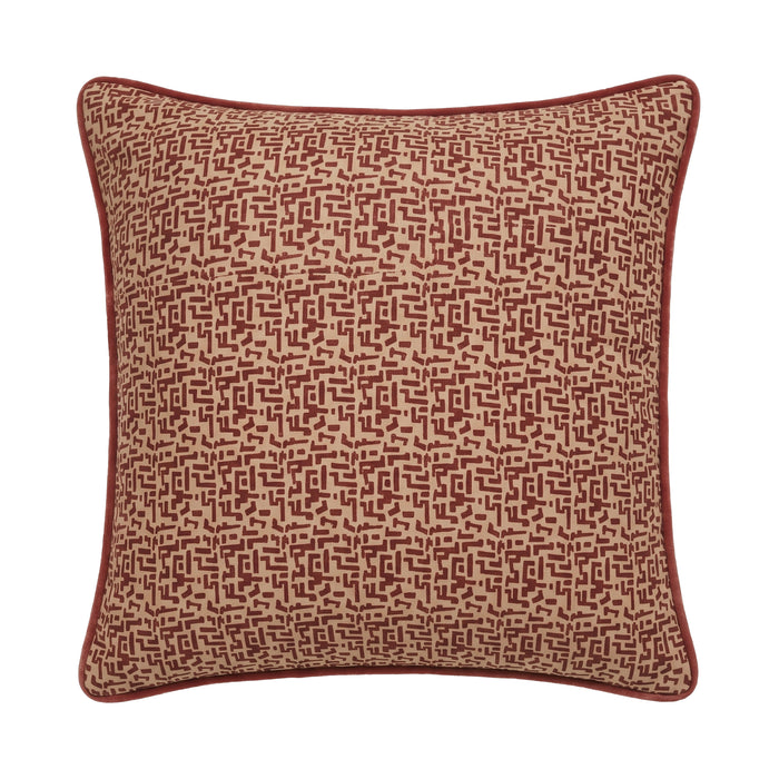 Aldeburgh 57x57cm Cushion Cover - Russet Red Abstract - Laura James