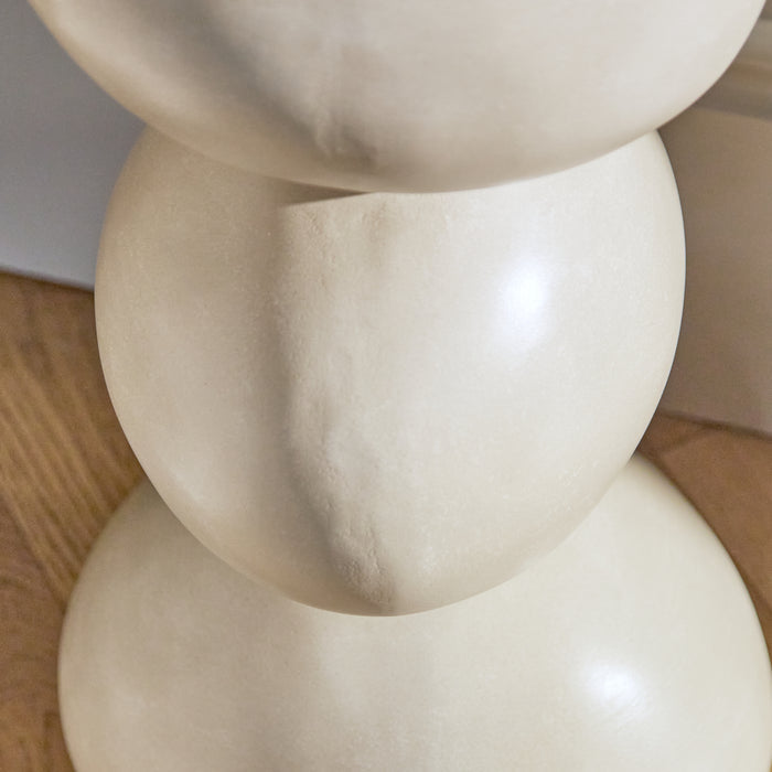 Alder Concrete Round Side Table - Sand - Laura James