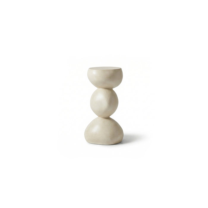 Alder Concrete Round Side Table - Sand - Laura James