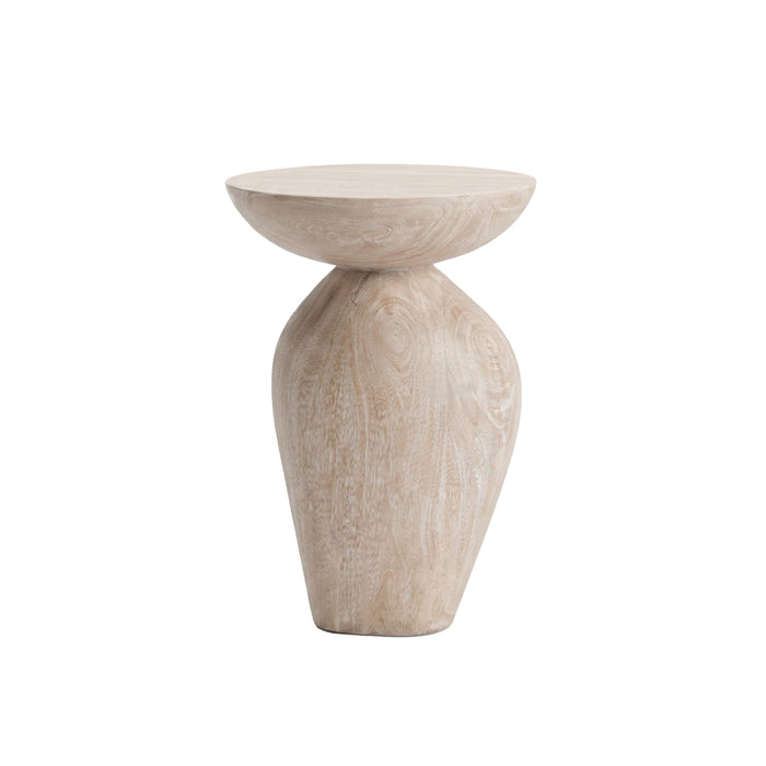 Alder 35cm Limewash Side Table - Laura James
