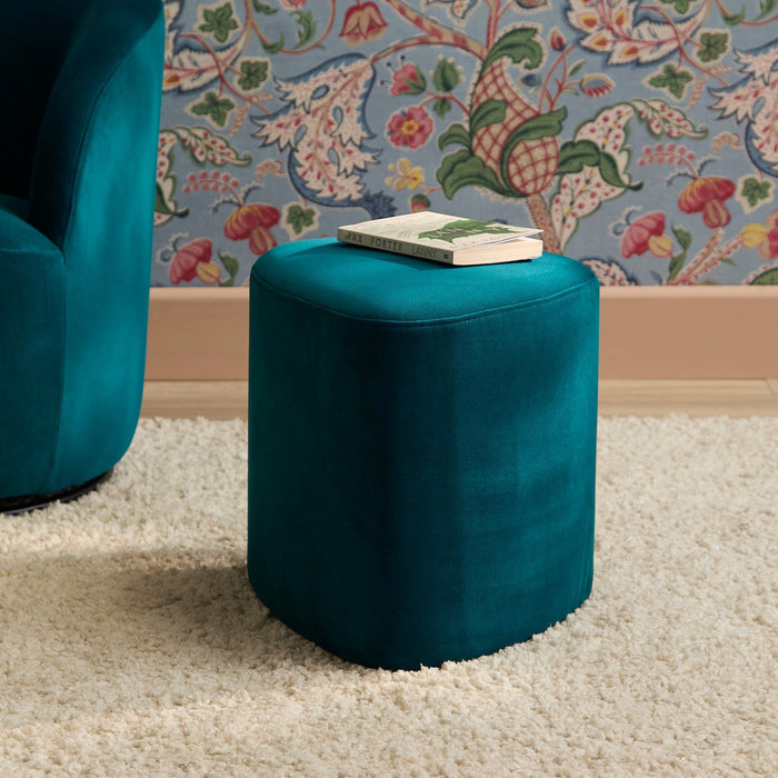 Alder Footstool - Deep Teal - Laura James