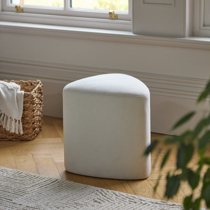 Alder Footstool - Ivory - Laura James
