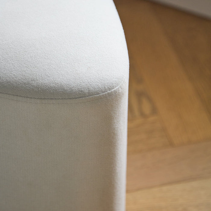 Alder Footstool - Ivory - Laura James