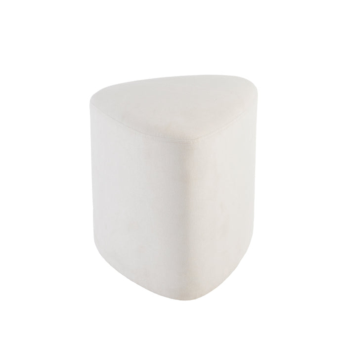 Alder Footstool - Ivory - Laura James