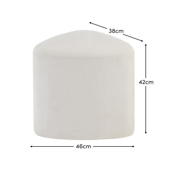 Alder Footstool - Ivory