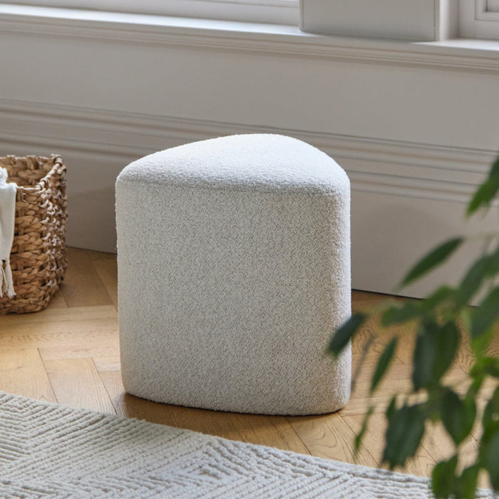 Alder Footstool - Oat Boucle - Laura James