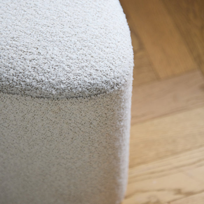 Alder Footstool - Oat Boucle - Laura James