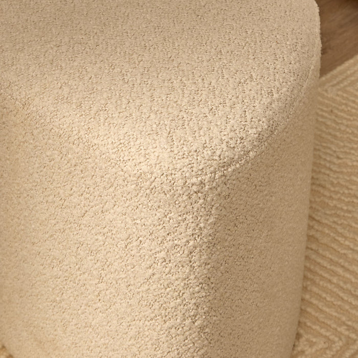 Alder Footstool - Oat Boucle - Laura James
