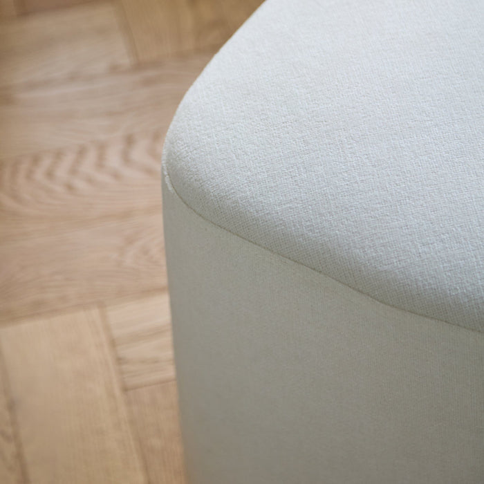 Alder Footstool - Oyster White - Laura James
