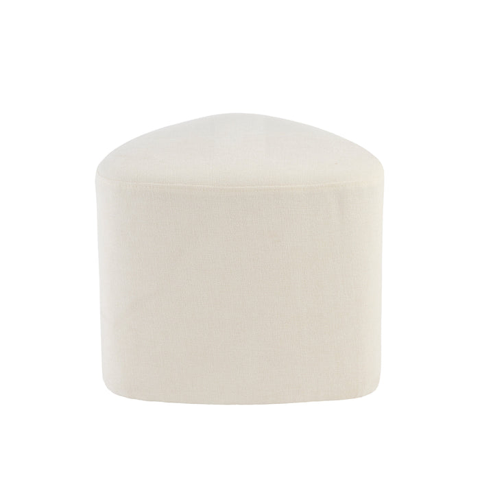 Alder Footstool - Oyster White - Laura James