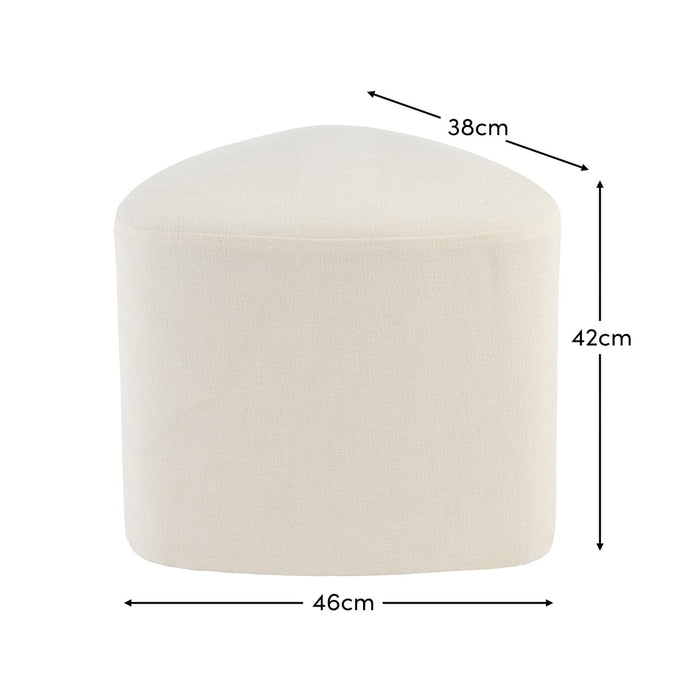 Alder Footstool - Oyster White - Laura James