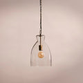 Aldsworth 37cm Glass Pendant Light - Gold with Clear Glass - Laura James