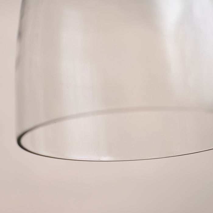 Aldsworth 37cm Glass Pendant Light - Gold with Clear Glass - Laura James