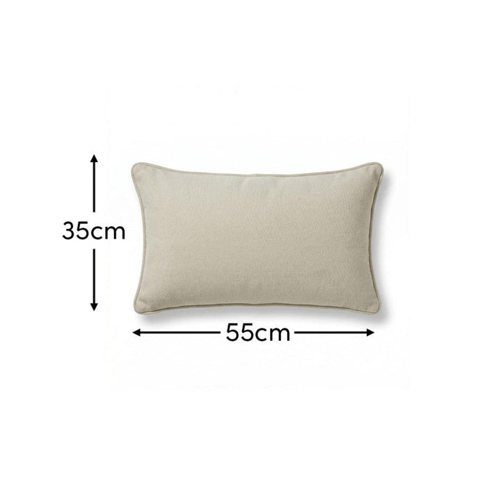 Alford 35x55cm Piped Edge Scatter Cushion Cover - Ivory