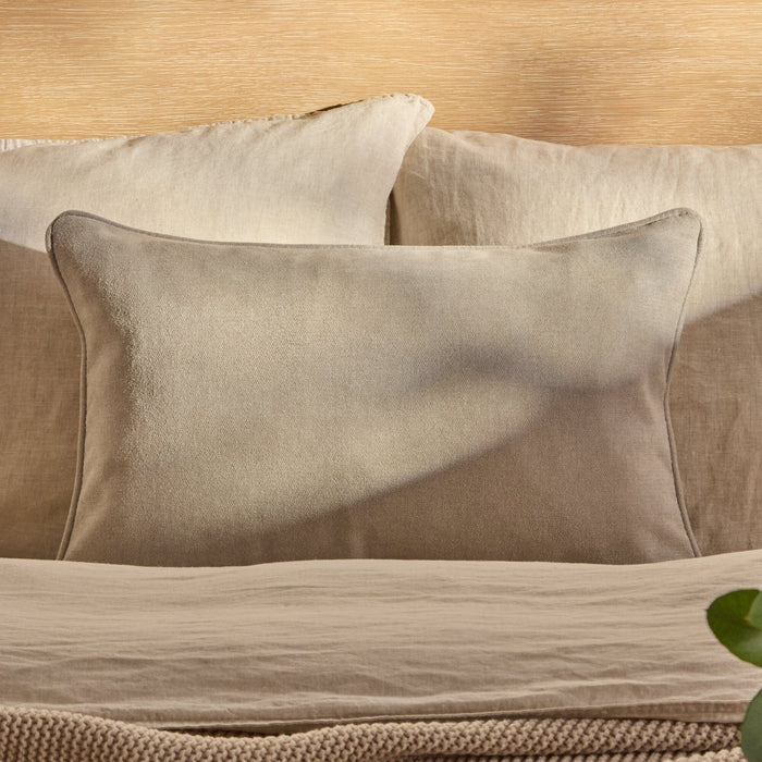 Alford 35x55cm Piped Edge Scatter Cushion Cover - Soft Beige - Laura James