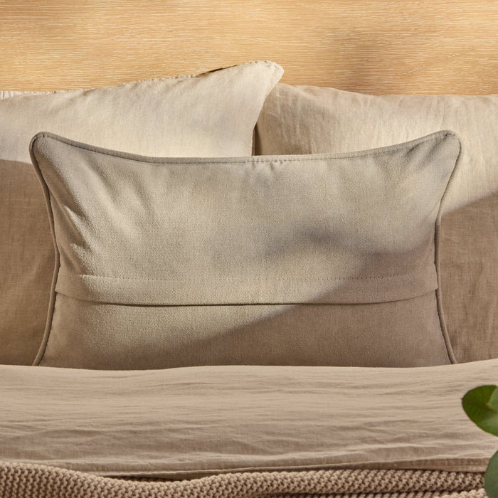 Alford 35x55cm Piped Edge Scatter Cushion Cover - Soft Beige - Laura James