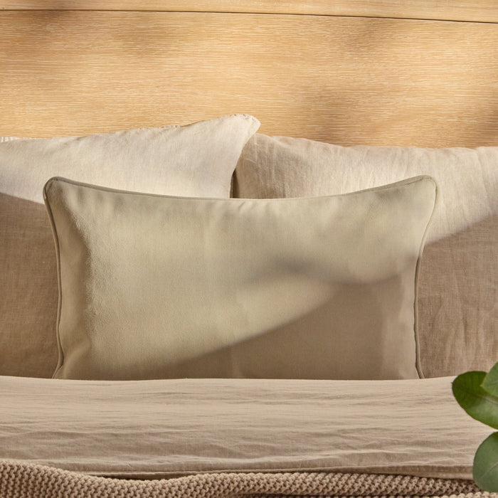 Alford 35x55cm Velvet Piped Edge Scatter Cushion Cover - Clay - Laura James