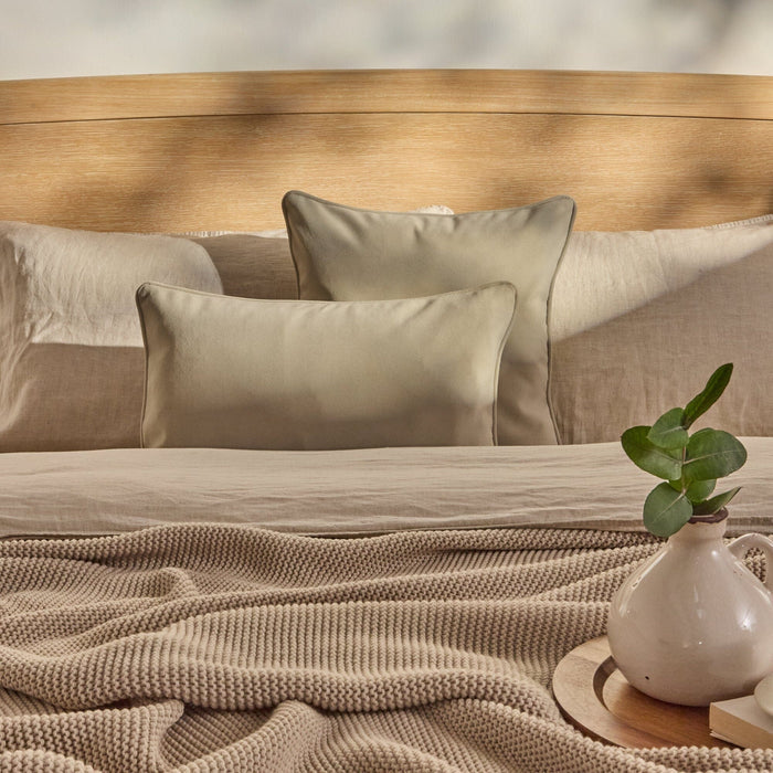 Alford 35x55cm Velvet Piped Edge Scatter Cushion Cover - Clay - Laura James