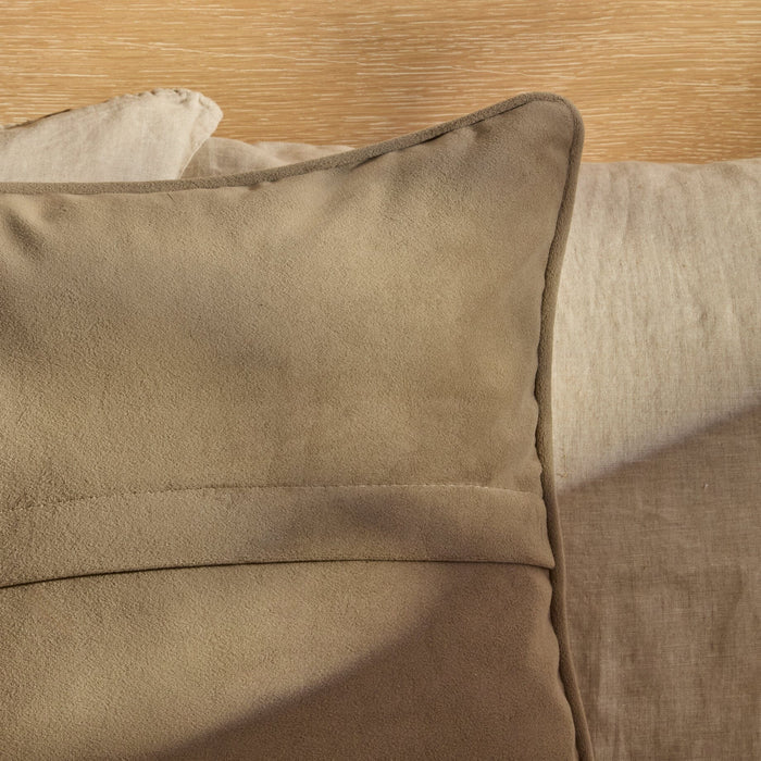 Alford 35x55cm Velvet Piped Edge Scatter Cushion Cover - Driftwood - Laura James