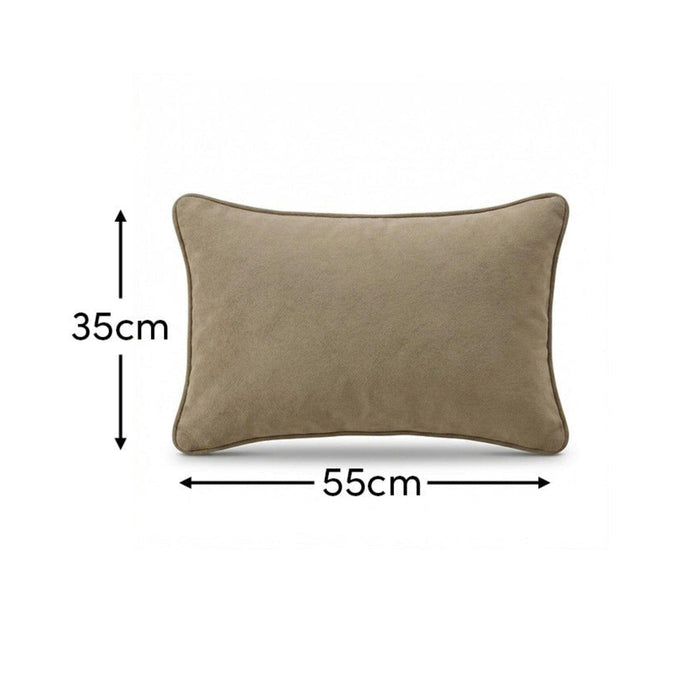 Alford 35x55cm Velvet Piped Edge Scatter Cushion Cover - Driftwood - Laura James