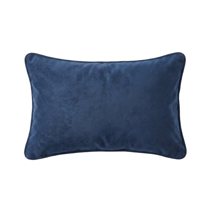 Alford 35x55cm Velvet Piped Edge Scatter Cushion Cover - Ink Blue - Laura James