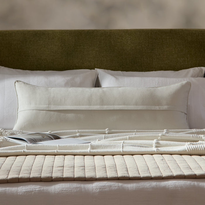 Alford 40x110cm Piped Edge Scatter Cushion Cover - Ivory - Laura James