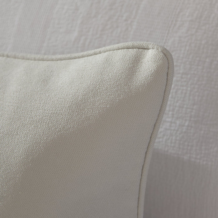 Alford 40x110cm Piped Edge Scatter Cushion Cover - Ivory - Laura James