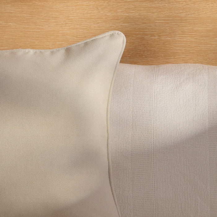 Alford 45x45cm Piped Edge Scatter Cushion Cover - Ivory - Laura James