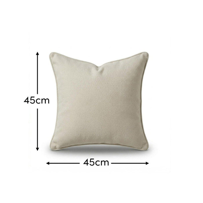 Alford 45x45cm Piped Edge Scatter Cushion Cover - Ivory - Laura James