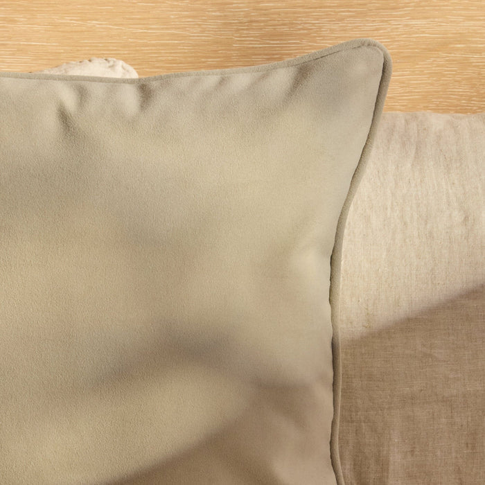 Alford 45x45cm Velvet Piped Edge Scatter Cushion Cover - Clay - Laura James