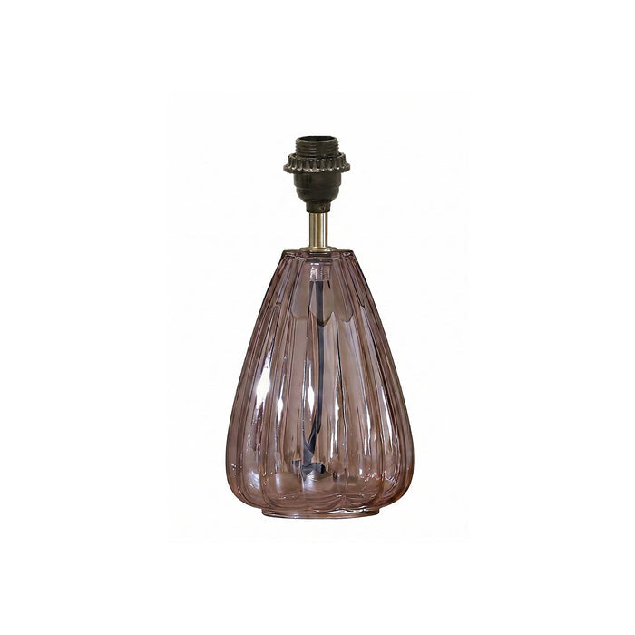 Alma 23cm Glass Lamp Base - Smoke Grey - Laura James