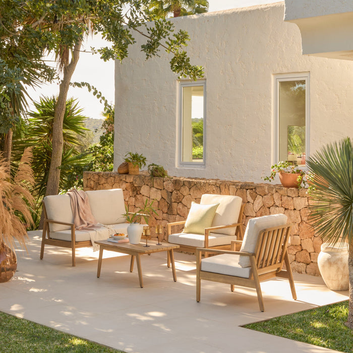 Alora Wooden Garden Cushion Covers - Cream - Laura James